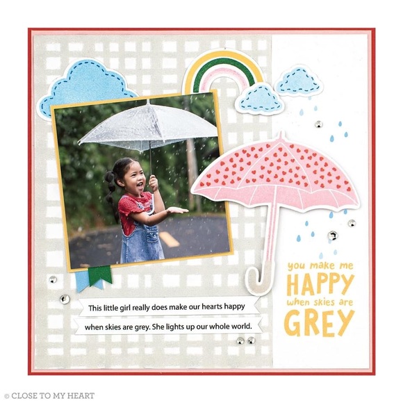 CTMH • “When Skies are Grey” Clear Stamp and Die Set - Picture 6 of 8